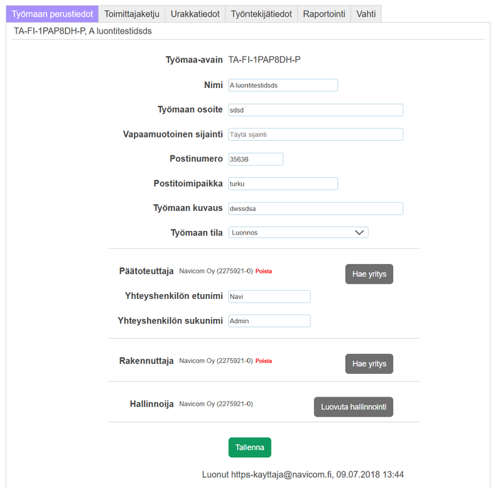 Vastuu Group-työmaan lisääminen ja käyttöoikeudet 4 image 45